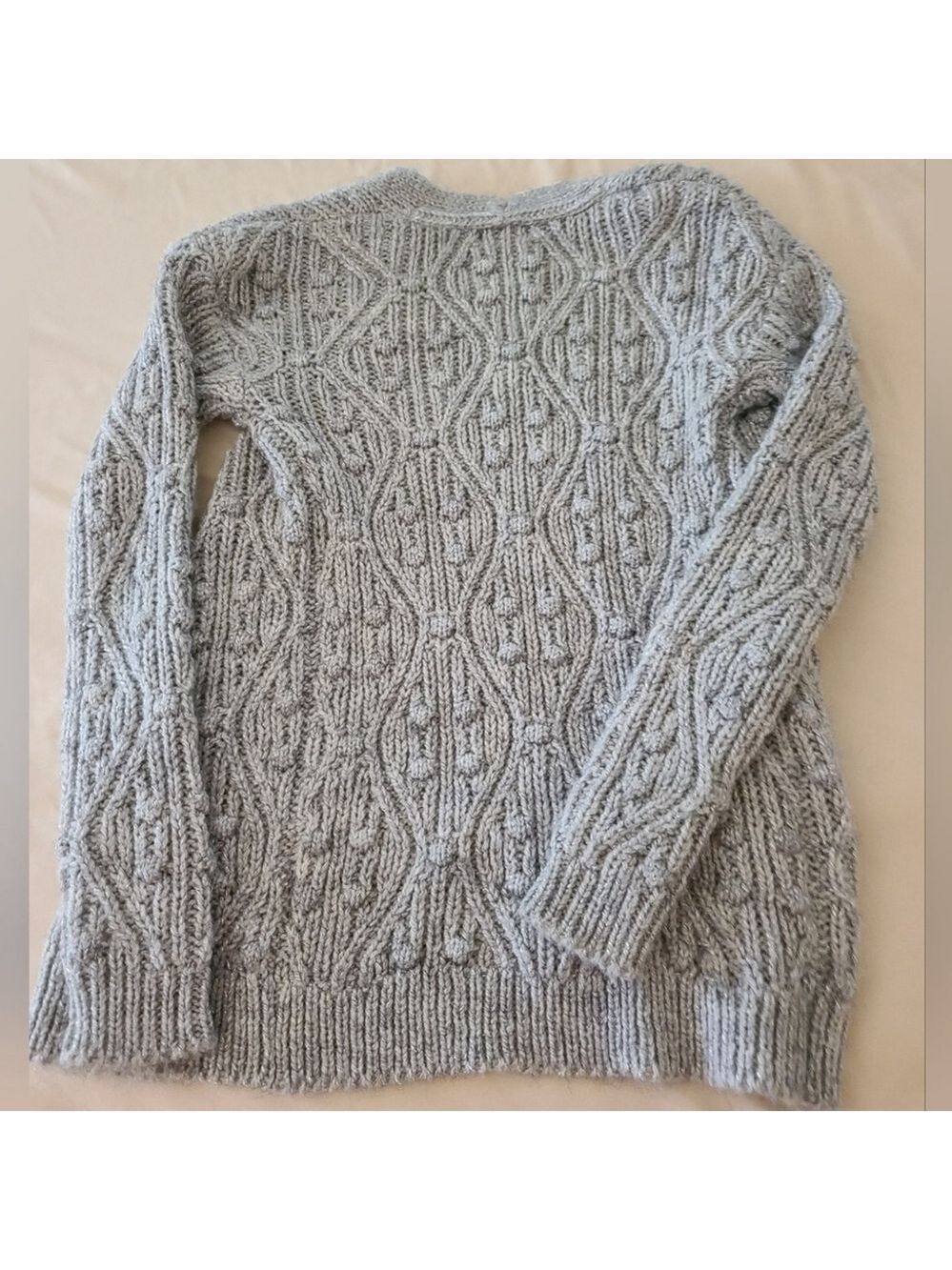 Cat & Jack Girls Outfit, Gray Cardigan, Black Leggings & Top - Picture 6 of 11